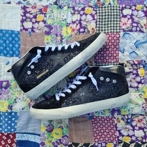 Golden Goose Black Glitter Sneakers